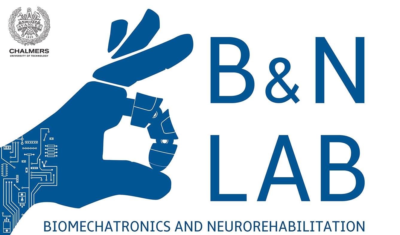 Image of the Avancez Chalmers logo and the logo for the Biomechatronics and Neurorehabilitation Laboratory